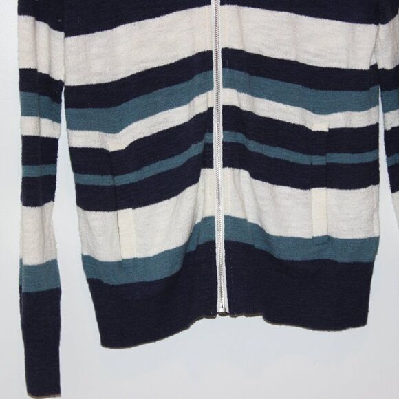 Club Monaco Slub Striped mockneck sweater Bomber Jacket  Sweater Men’s  SzSmall - Picture 7 of 11
